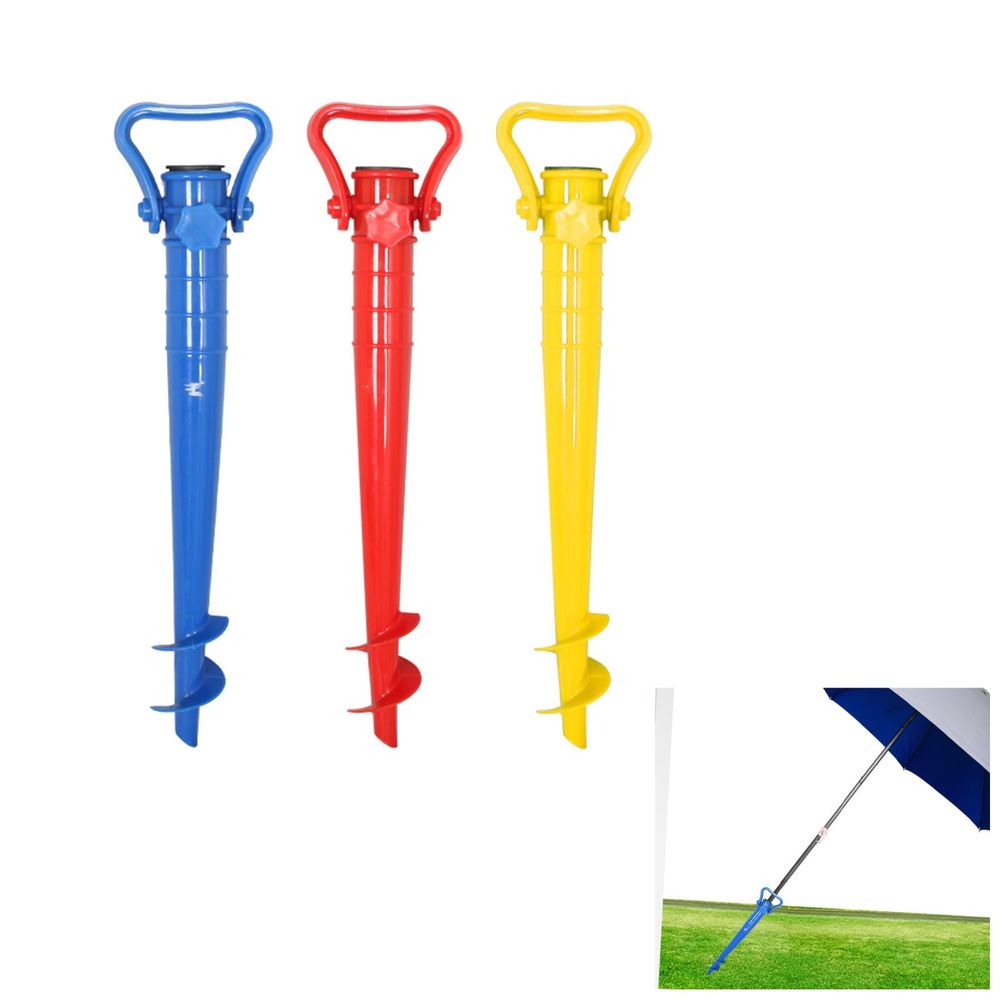 Beach Garden Patio Sun Umbrella Holder Parasol Ground Earth Anchor