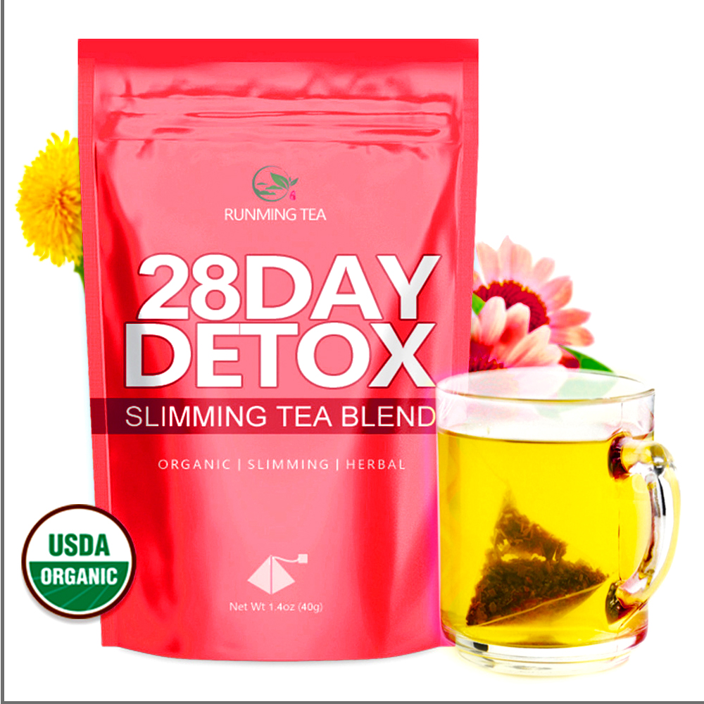 Puer Slim Te Organic Detox еда японские продукты чай 28 день конечный тощий чай Tox Teatox Pyramid частная белая этикетка тощий чай