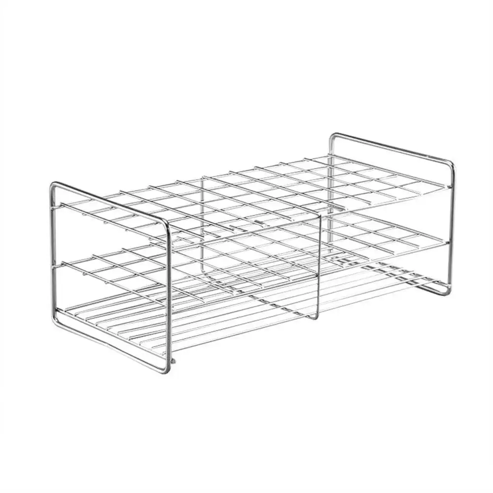 Gelsonlab HSG-041 Stainless Steel Test Tube Rack,50 Holes,Outer Diameter Permitted of Tubes 20-22mm,Wire Constructed, 10x5 Forma
