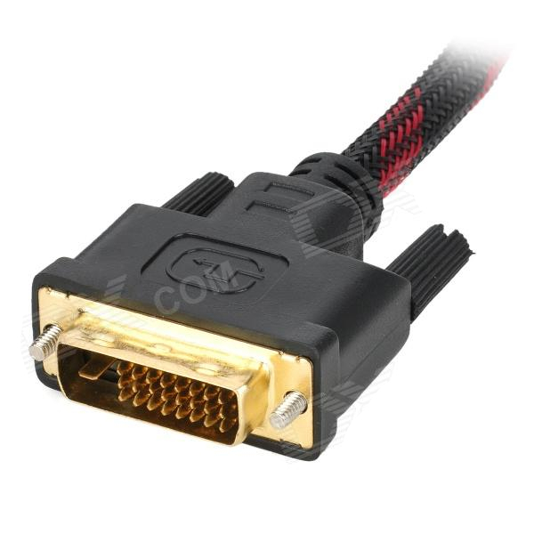 Позолоченный HDMI Мужской к DVI 24 + 5 Мужской Соединительный кабель-красный + черный 1,5 м