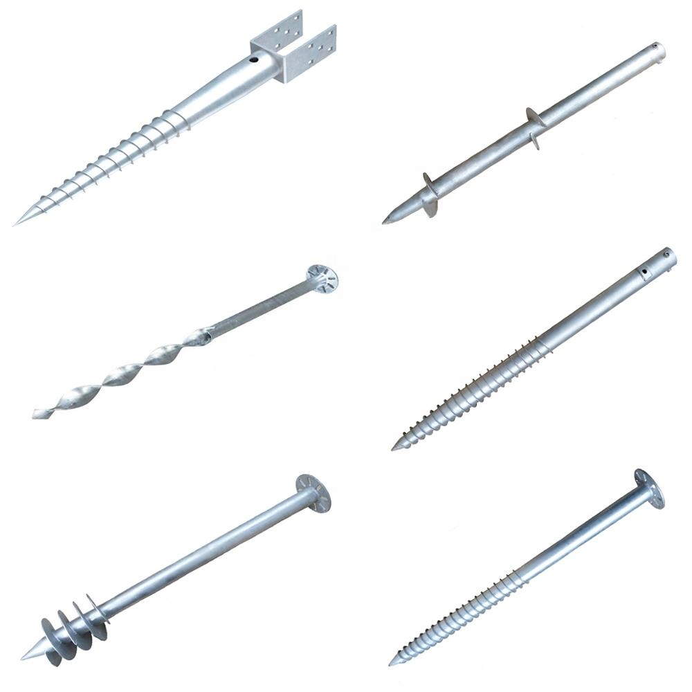 PV Solar Ground Screw Piles Hot-Dipped Galvanized Ground Screw Anchor