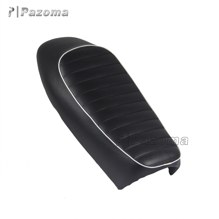 Универсальная черная кожаная подкладка для мотоциклетного сиденья Pazoma, винтажное седло, подседельный чехол, гоночное сиденье для кафе