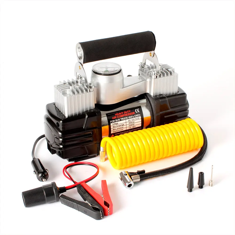 Quickly Inflate 12V Double Cylinder Car Tire Inflator Pump Air Compressor