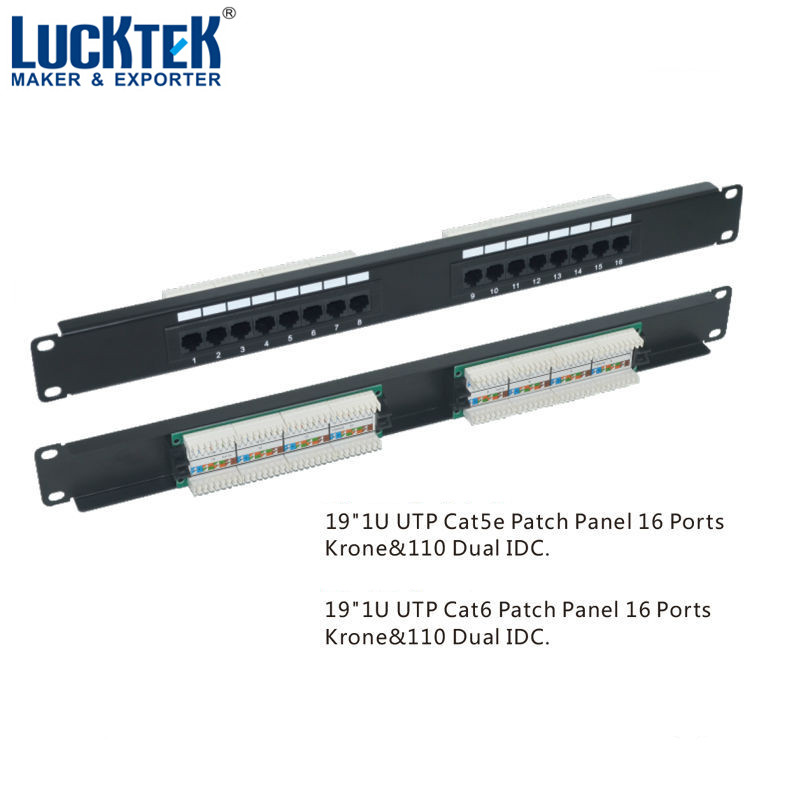 RJ 45 CAT6 Cat5e 16 Порт двойной IDC патч-панель
