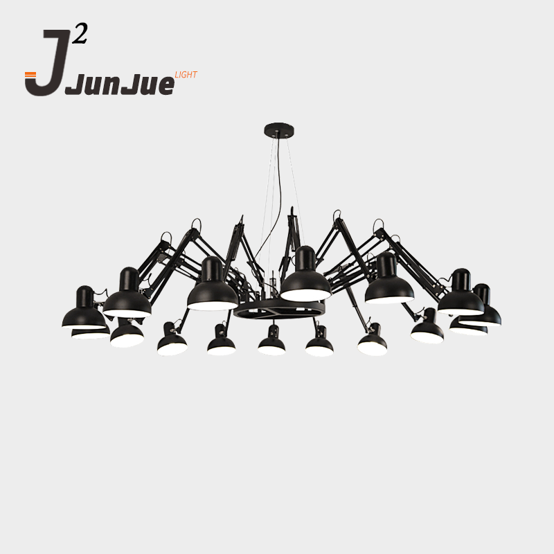 Современный designs16lights паук подвесной светильник для магазина кофе отель светодиодный настенный светильник Nordic цвета черного Металлика с девятью патронами Белый Паук Люстра Освещение