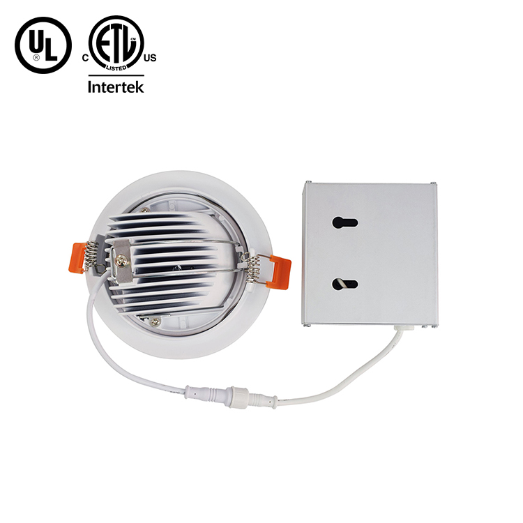4 дюйма led карданный Светильник направленного Регулируемый 9 Вт/Светодиодная панель с регулируемой яркостью, модернизации встраиваемый осветительный прибор с IC оцененный распределительная коробка