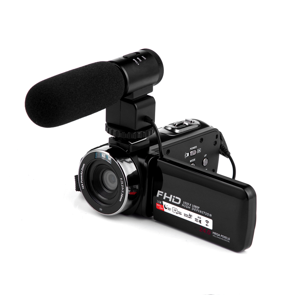 1080P 3,0 дюймов ЖК 270 градусов вращающийся 24MP 16X цифровой зум Мини hd Цифровая видеокамера