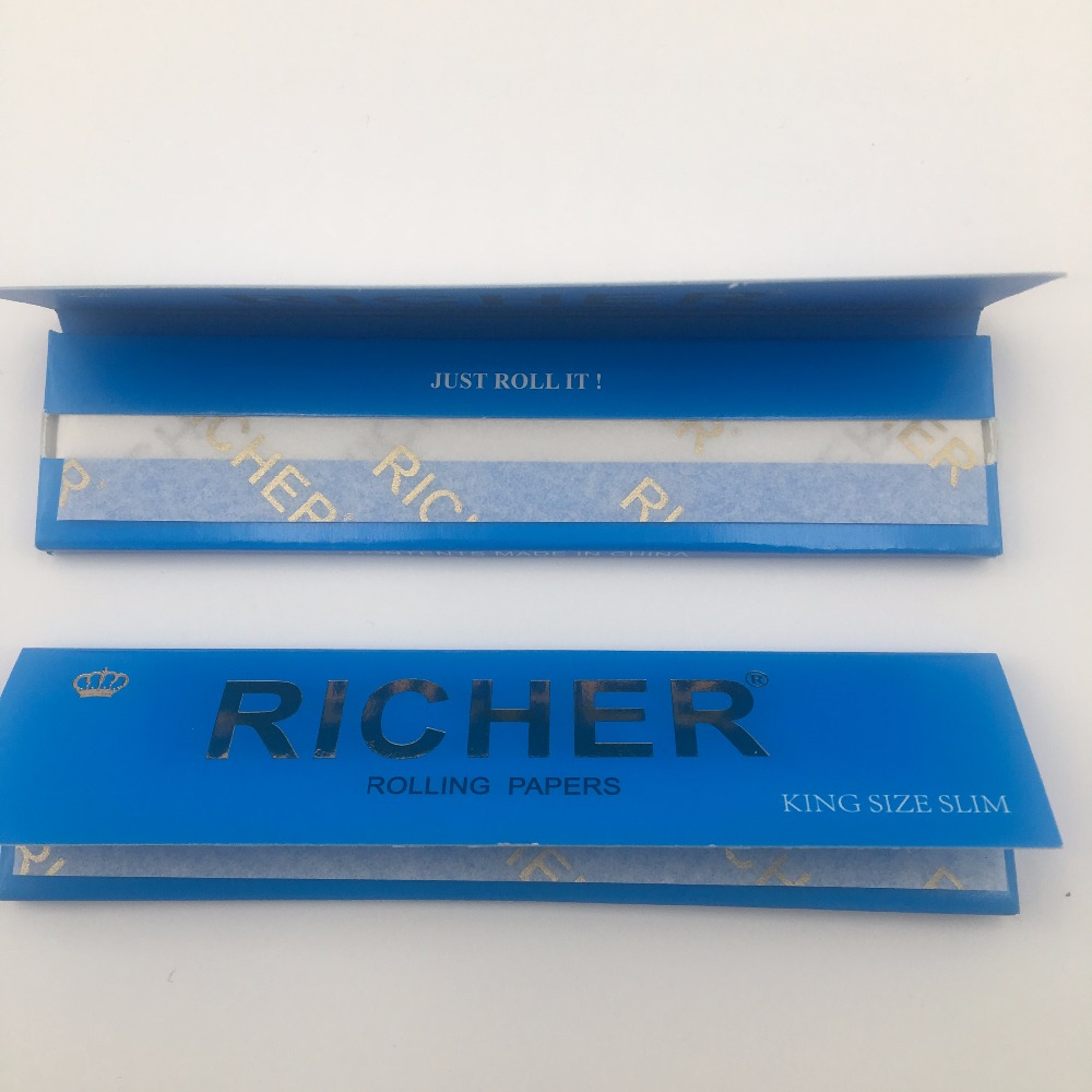 Richer King Size тонкий ультра тонкий отбеленный пеньковая сигарета прокатки бумаги
