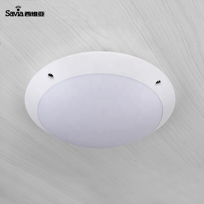 Saria LED 15 Вт 20 Вт диаметр 300 мм круглый наружный потолочный светильник IP66 пластиковый корпус и УФ-защита рассеиватель современный настенный поверхностный монтаж