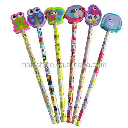 Assorted Adorable Collection Pencil Top Erasers