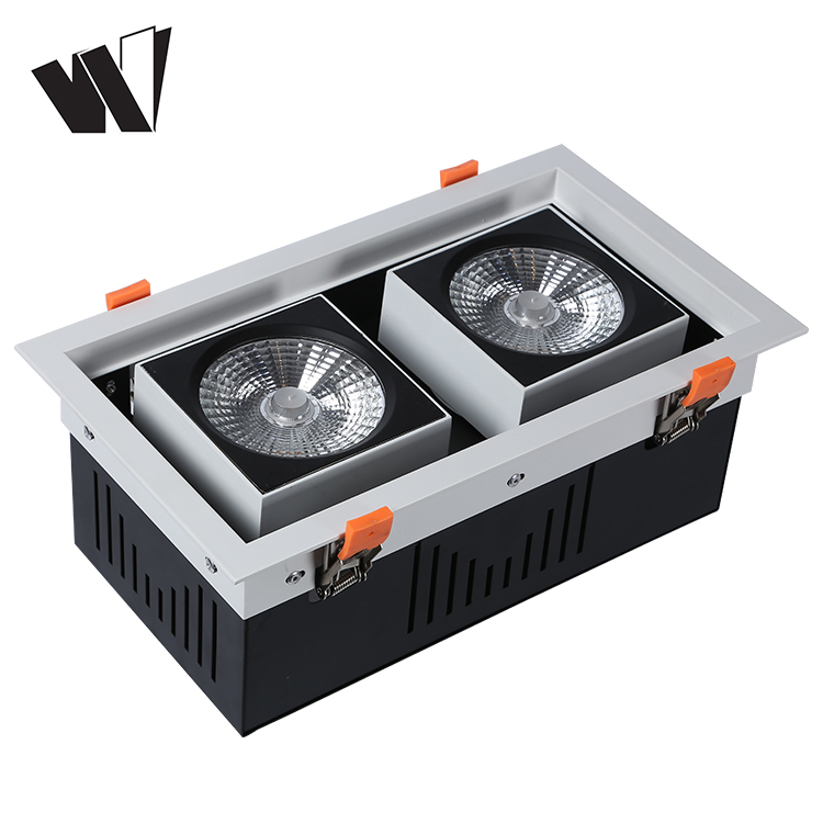 Cheap hot sell classroom aluminum commercial 24w 30w 40w 50w ceiling led grille light