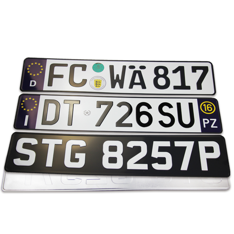 New Design Name Acrylic Plate European Number With Numbers Wholesale Cyprus Blank Car License Plates