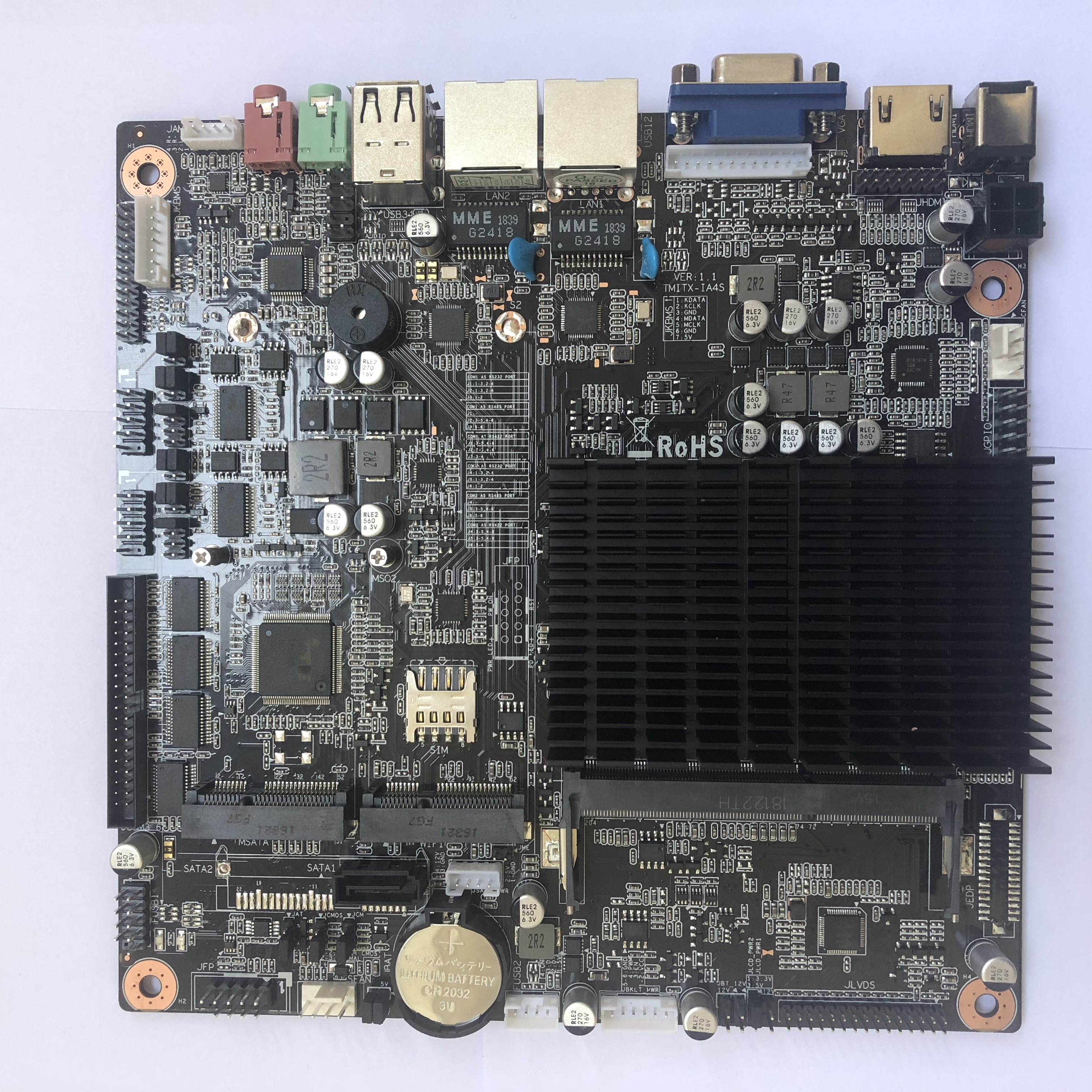 Безвентиляторный j1900 четырехъядерный процессор LVDS mini itx материнская плата для промышленного ПК