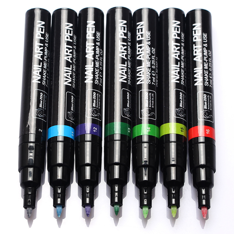 Manicure Tools Wholesale 3D Nail Art Painted Pen Point Flower Pen Nail Polish Pen 16 Colors