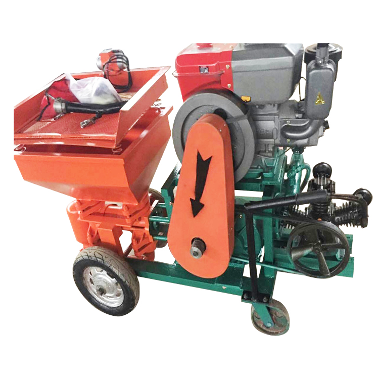 Powerful diesel power mortar spraying plastering machine