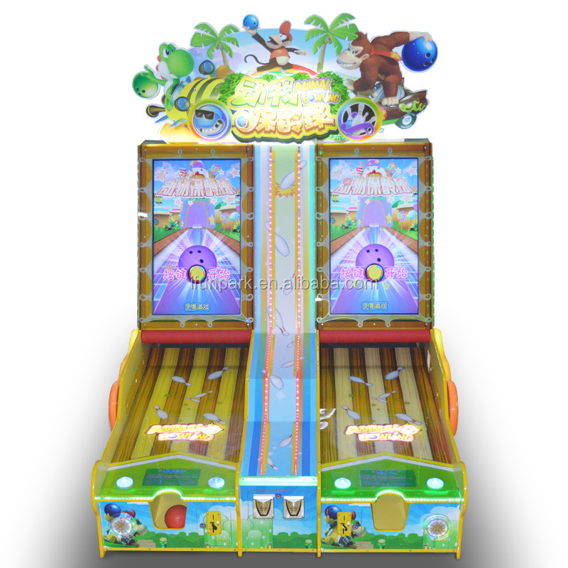 Ifun Park 2 игрока Боулинг Монета работает выкуп детская игровая машина