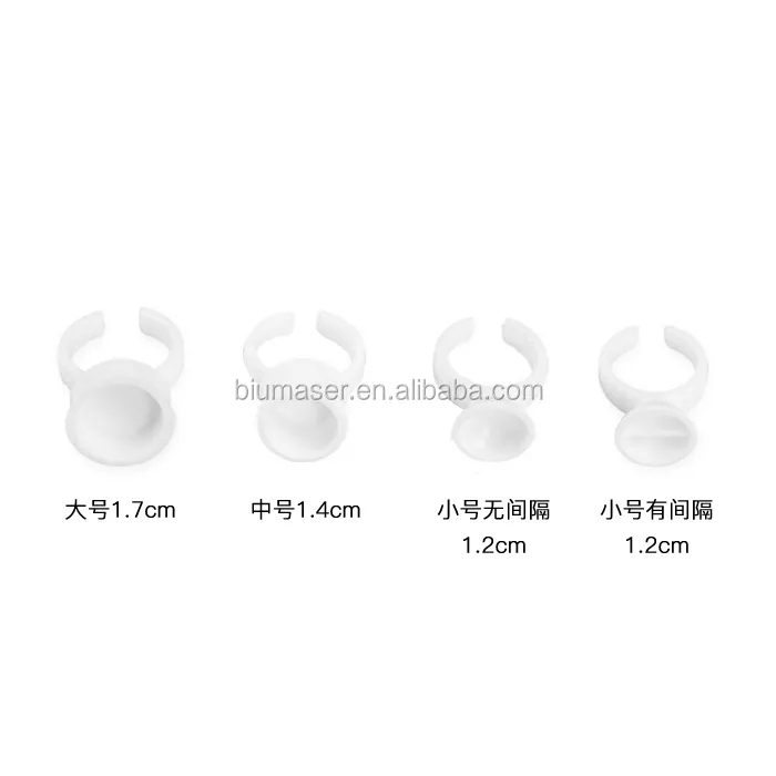 Professional Plastic Permanent Makeup Rings Cup Microblading Rings Ink Cup Holder 100pcs/bag