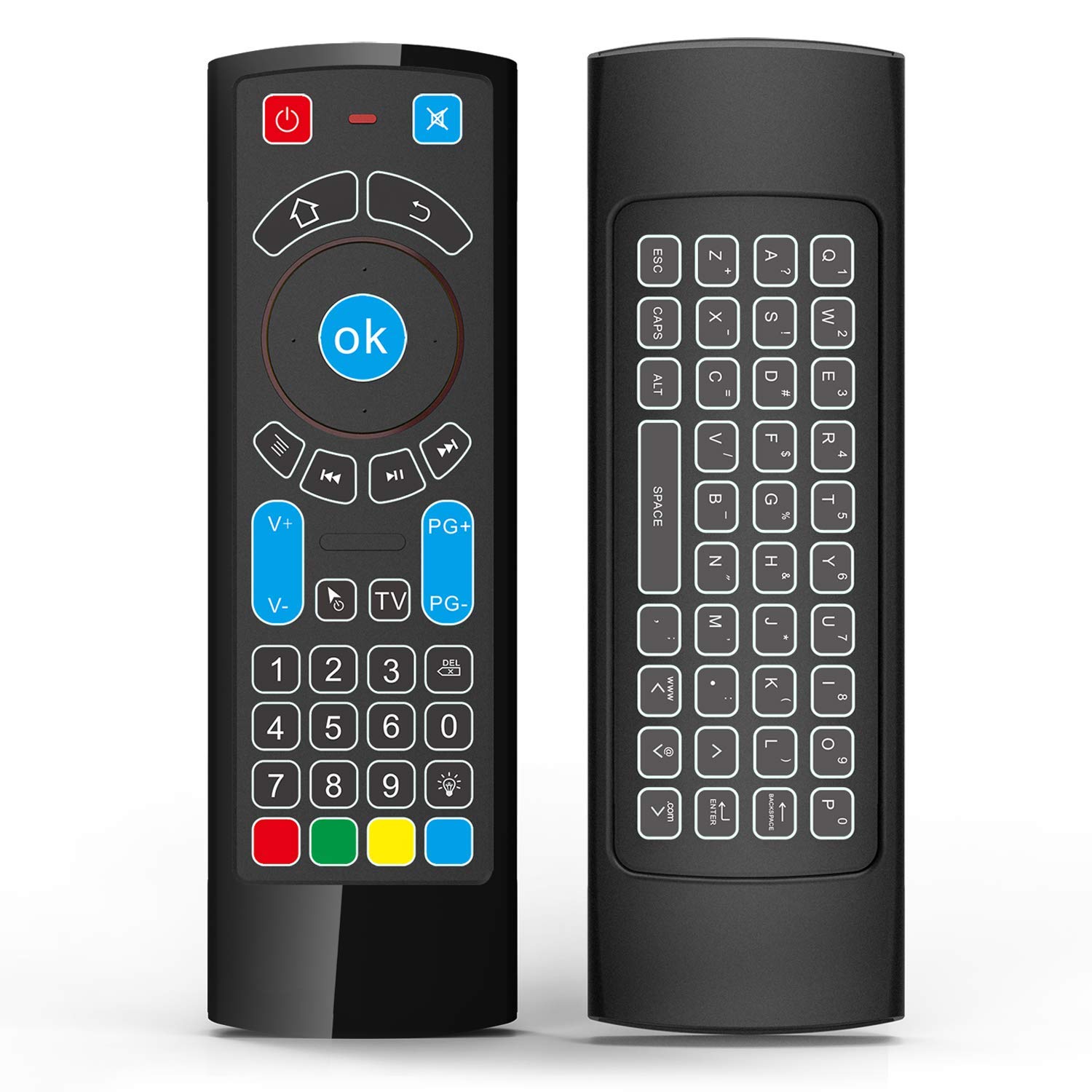 Пульт дистанционного управления Air с клавиатурой Air Mouse, совместим с Amazon Fire TV и Fire TV Stick Android TV Box Windows Raspberry pi3
