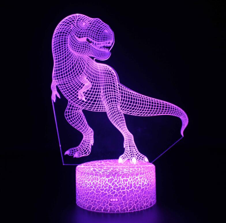 7 цветов Изменение трещины база 3D ночник домашний стол настольная лампа для детей