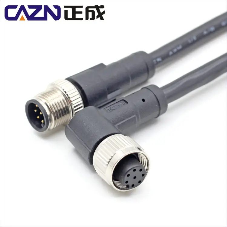 IP67 M5 M8 M12 M16 moulding cable connector waterproof PVC/PUR cable connector IP67