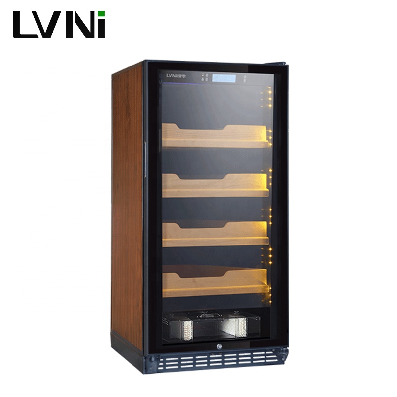 Холодильная витрина LVNI Для Хранения Сигар, 650 штук, с постоянной температурой и влажностью