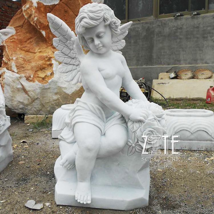 Горячая продажа Классический Мраморный angel grave monument slab