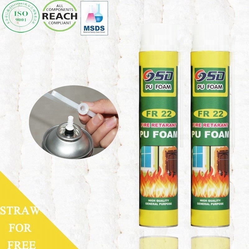 Great expansion fire retardant fireproof pu foam with a fire