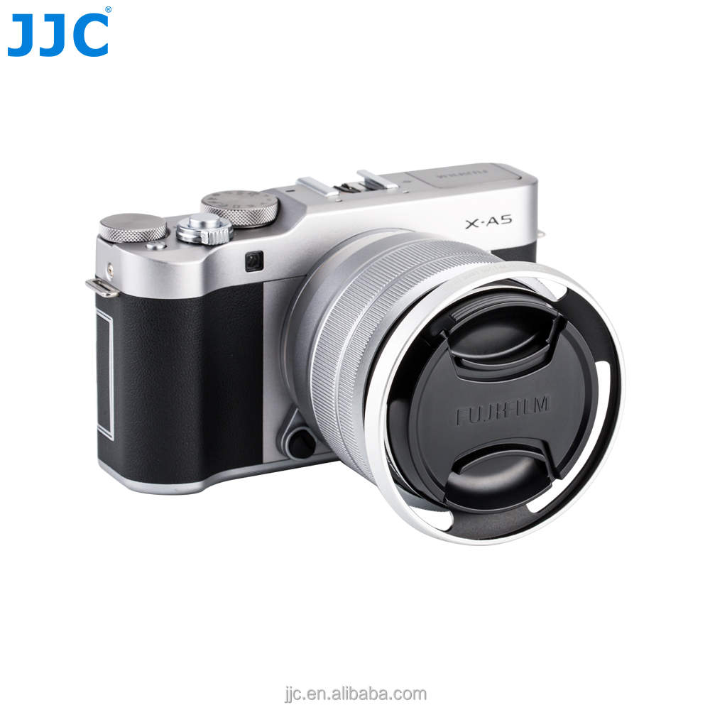 JJC LH-XF1545 серебро вкручиваемая бленда для фотоаппарата для ЖК-дисплея с подсветкой Fujifilm XA5 для FUJINON XC15-45mm F3.5-5.6 OIS PZ объектив