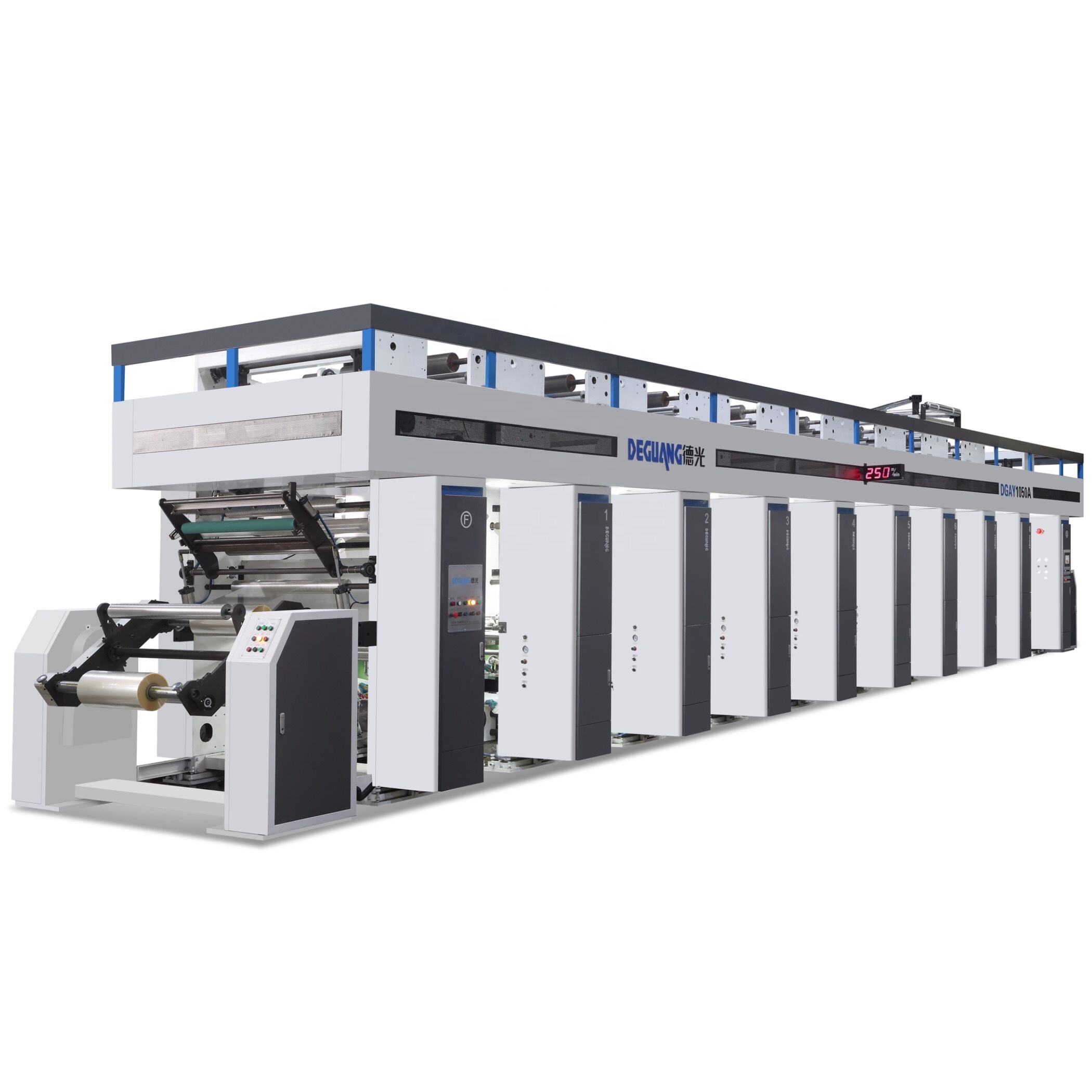 DGAY1050A 8 цветов BOPP пластиковая пленка Серводвигатель управление ротогравюрная печатная машина