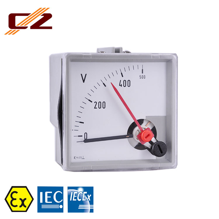 CZ0205 ATEX IECEX панельный Амперметр взрывозащищенный 500 В Аналоговый вольтметр постоянного тока