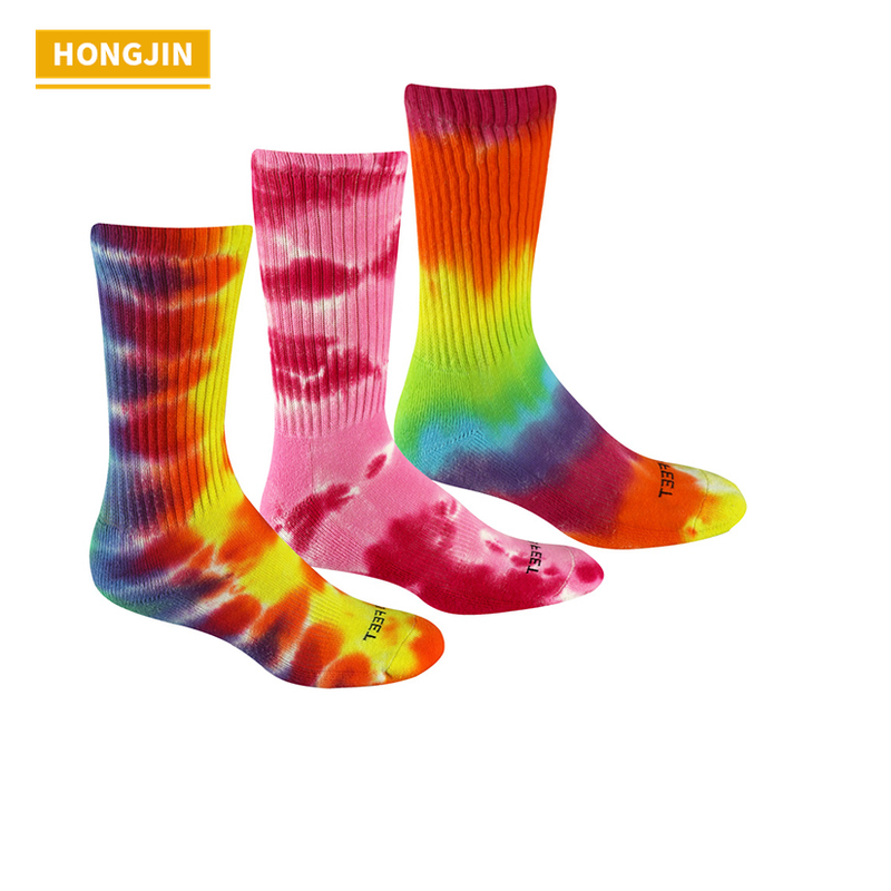 HJ-II-1279 tie dye socks tie dyed socks cotton tie dye socks