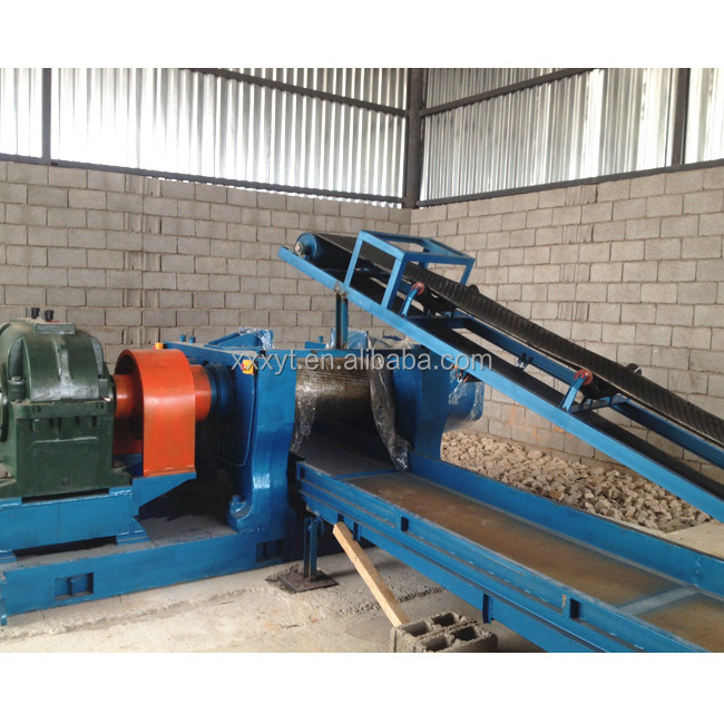 Rubber tire recycling machine/used tire recycle breaker/tire cracker mill