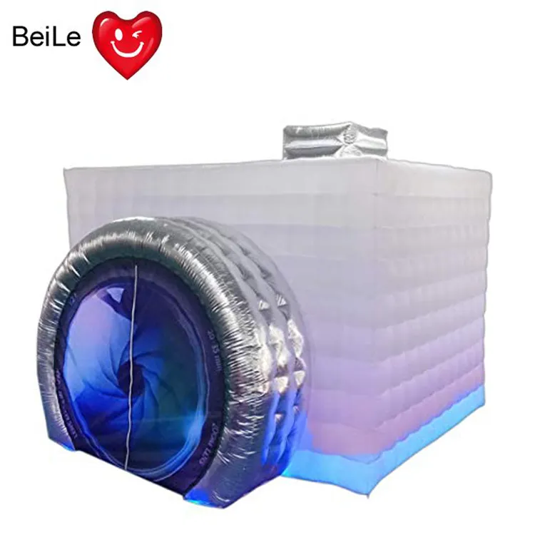 Customized Led Lighting Camera Shape Inflatable Photo Booth Cabin Tent for wedding party
