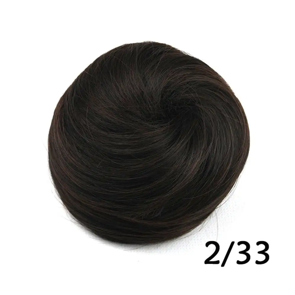 High Quality Wholesale Ladies Dark Brown Hair Bun Wig Knot Prom Knot Hair Band Silvertip Badger Hair Knot China Manufacturer