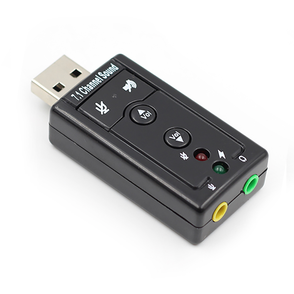 7,1 внешняя звуковая карта USB с разъемом 3,5 мм, аудиоадаптер для наушников, звуковая карта для микрофона, для Mac, Win, Android, Linux