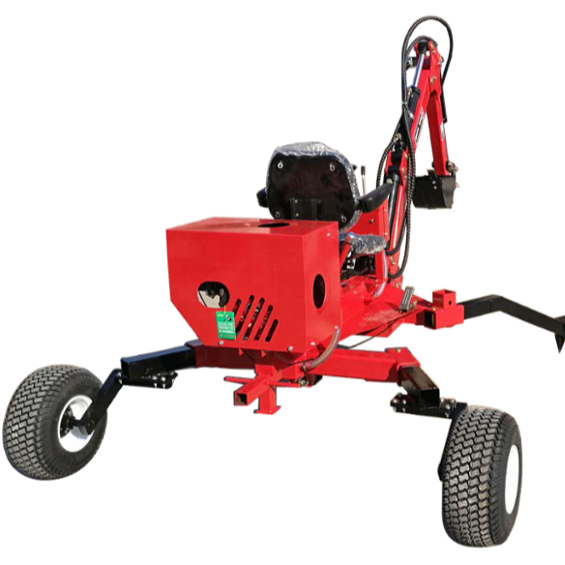 Буксируемый экскаватор-погрузчик с бензиновым двигателем KOHLER 9.5HP, сертификат CE