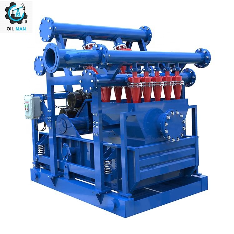 Desilter with Bottom Shale Shaker / Oil Drilling Mud Hydrocyclone Desilter Cleaner