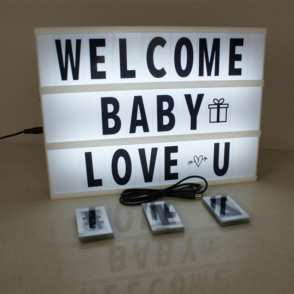 Кинематографическая светлые буквы led letter box (режим «конверта» кино Лайтбокс