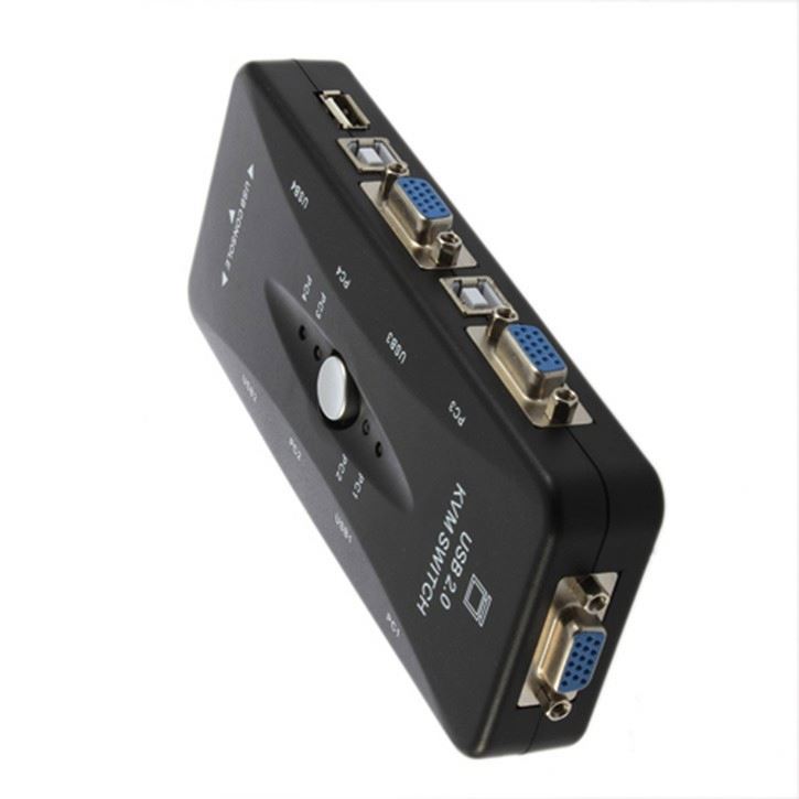 4 порта 2,0 USB KVM Switch VGA/SVGA Switch Box Adapter Q322
