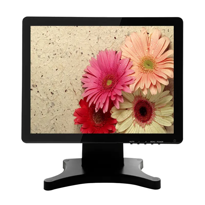 19'' square screen black white color computer led monitor with folding stand