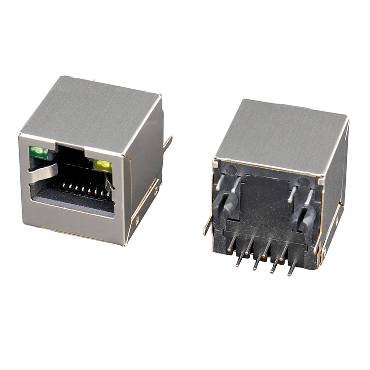 180 RJ45 разъем JACK RJ45 8P8C со светодиодной Ind темп экранированный/через отверстие