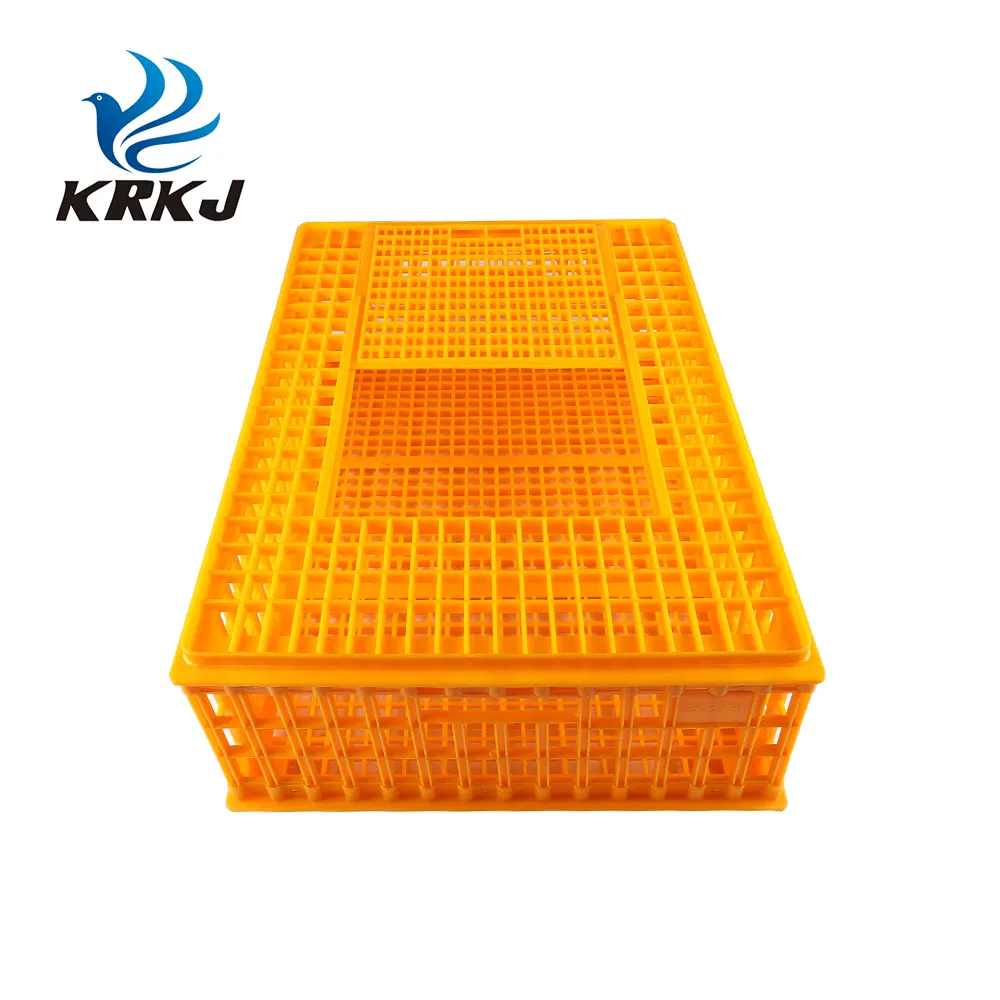 zjkrplastic poultry transport cage chicken duck poultry farm equipment autolock cage