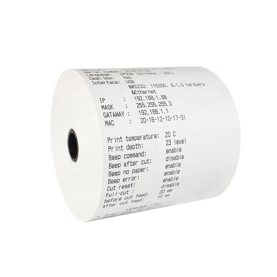 80x80x12mm Thermo POS Paper Cash Register Tape Receipt Till Roll Thermal Paper Rolls
