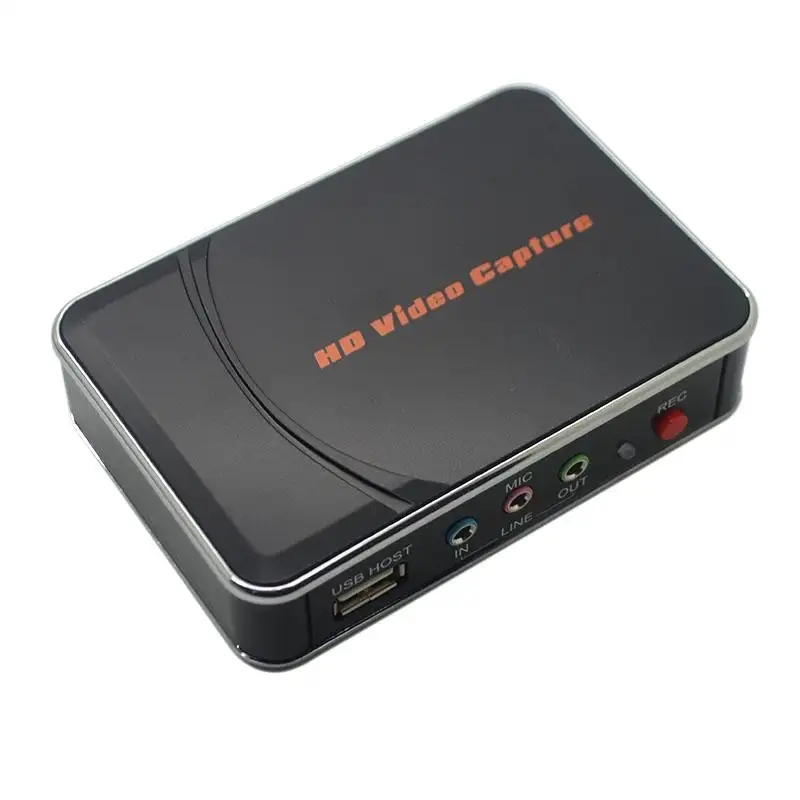 Black EZCAP 1080P HD TV Video Capture Game HDMI YPbPr Recorder into USB HD Video Capture EU Adapter