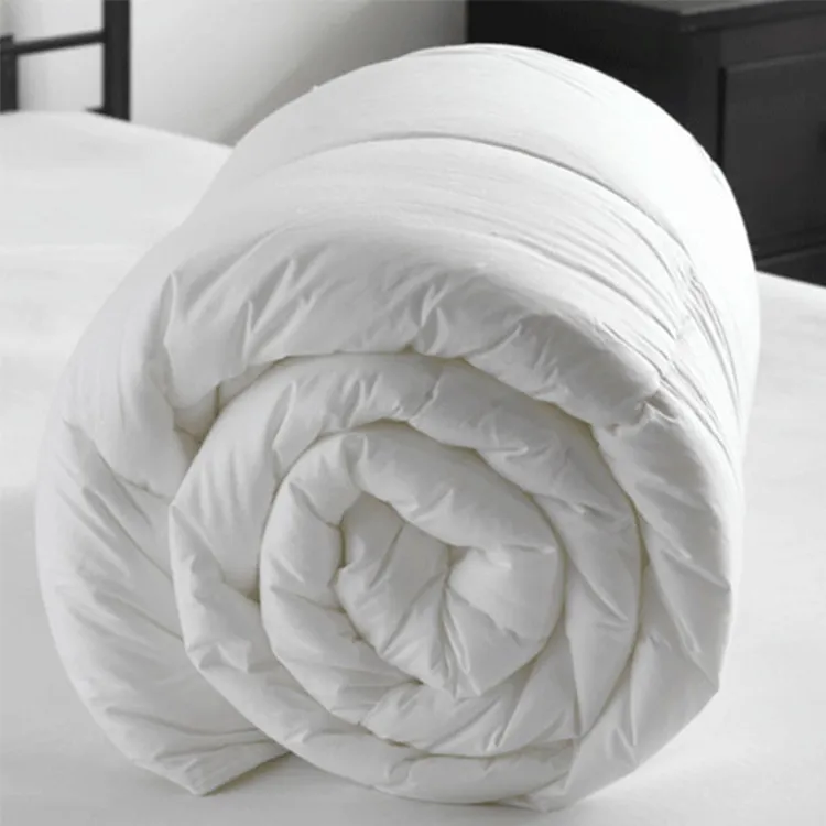 Luxury hotel 100% soft cotton microfiber filled stitching anti-down fabric duvet down duvet quilt