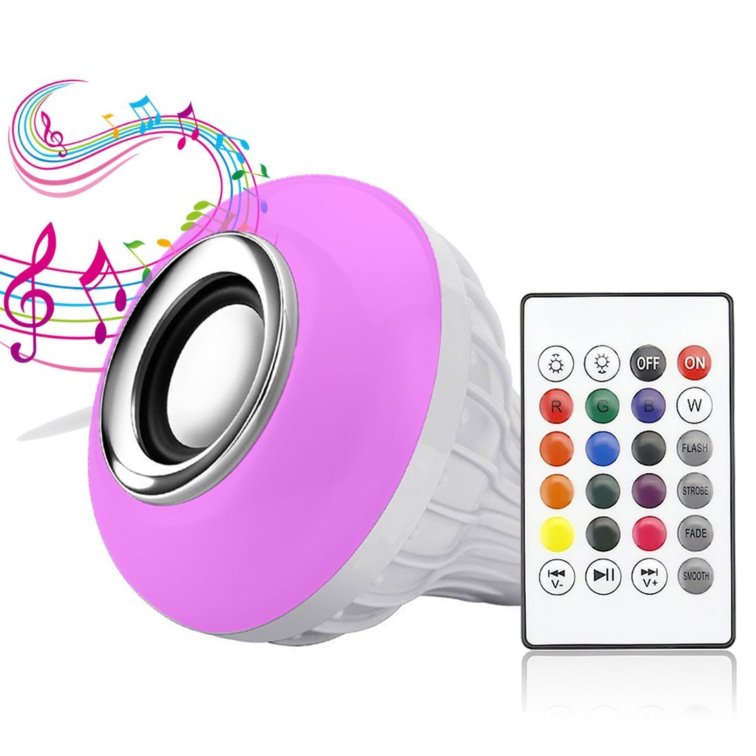 Светодиодная музыкальная лампа E27 Light-3,0 12 Вт 100-240 В музыкальная игра + RGB свет с 24 кнопками дистанционного управления беспроводной динамик