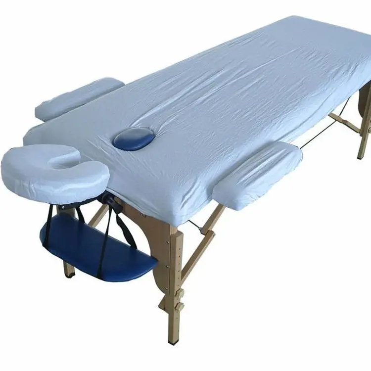 100 Cotton Massage Table Sheet Sets With U Shape Pillow Cases