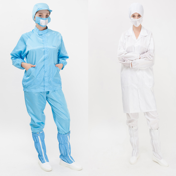Высокое качество антистатический комбинезон cleanroom coverall проводящая одежда