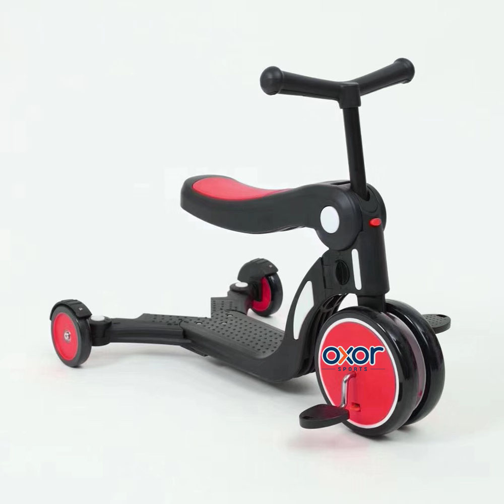 Baby Kids Multifunction Gift 5 in 1 Kick Scooter 3 Wheel Height Adjustable Pedal Scooter with Seat