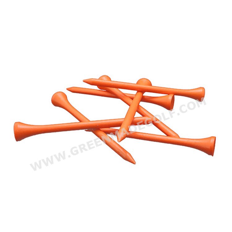 Crestgolf wooden golf tees peg orange color bulk golf tees